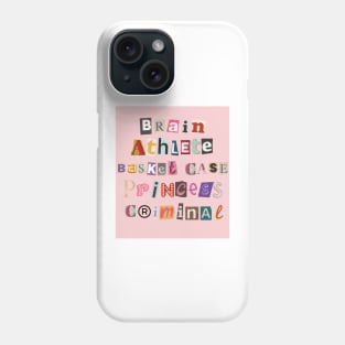 Brain Athlete Basket Case Princess Criminal Breakfast Club Print Phone Case