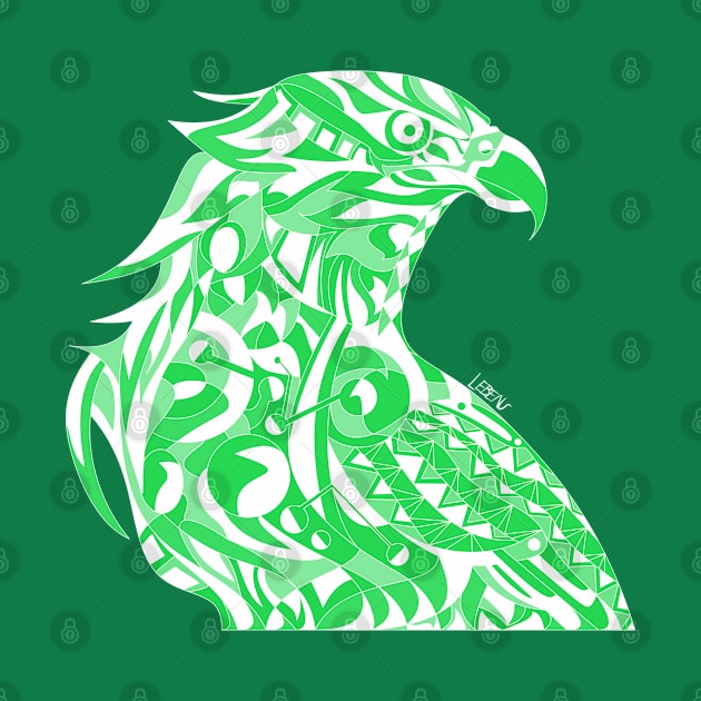 light green mecha peregrine falcon halcon ecopop in mexican techno organic tribal totonac patterns by jorge_lebeau