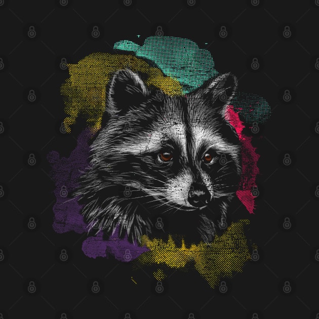 Raccoon Colorful Trash Panda by ShirtsShirtsndmoreShirts