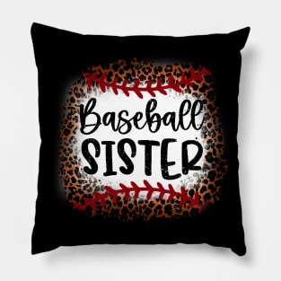 Baseball Sister Leopard Baseball Sister Pillow