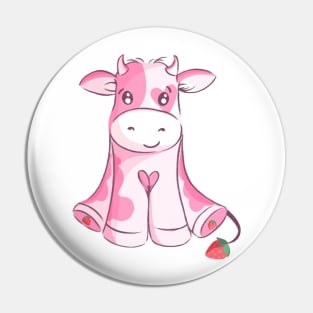 Strawberry Cow Pin