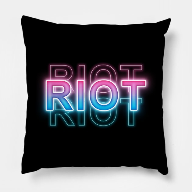 RIOT Pillow by Sanzida Design