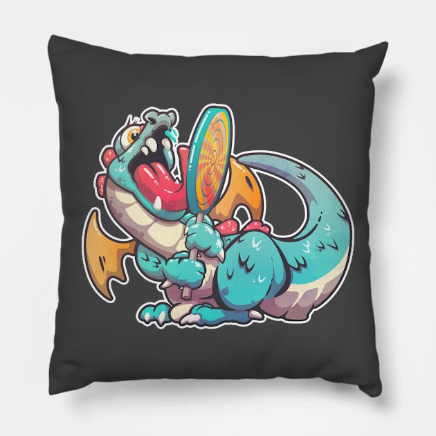 Tiny Candy Dragon Pillow by msharris22