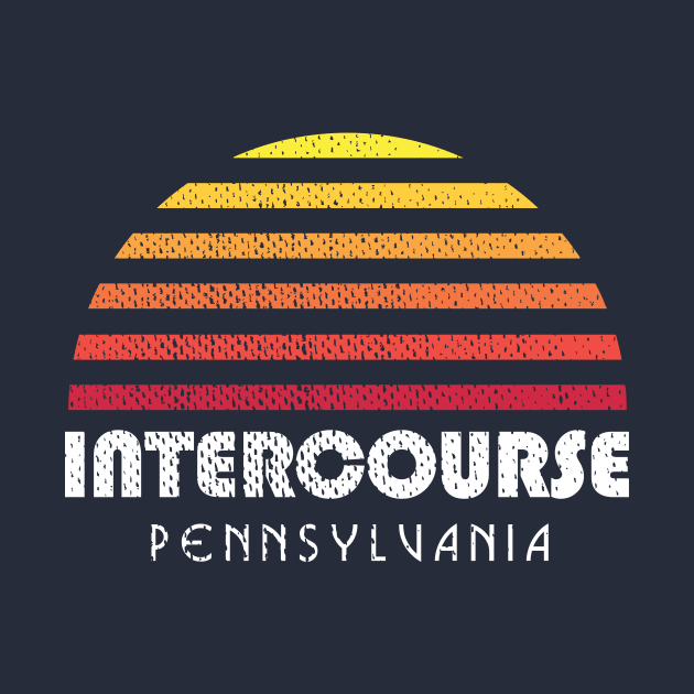 Intercourse PA Pennsylvania I Heart Intercourse Pa Retro by PodDesignShop