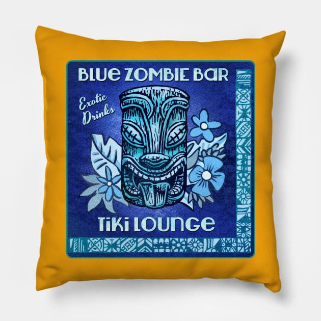 Blue Zombie Pillow by ChetArt