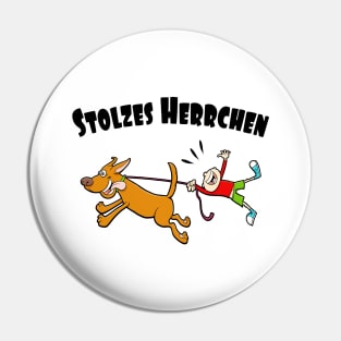 Stolzes Herrchen Hundeliebhaber Hundeschule Spaß Pin