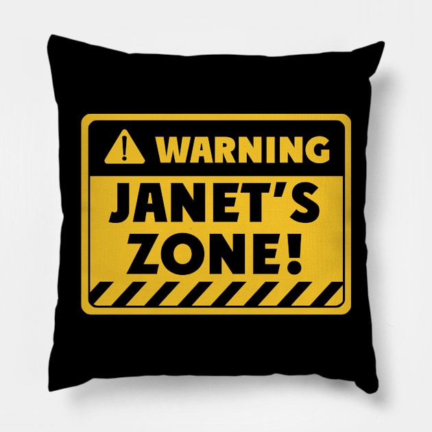 Janet zone Pillow by AlaskaRockGirl