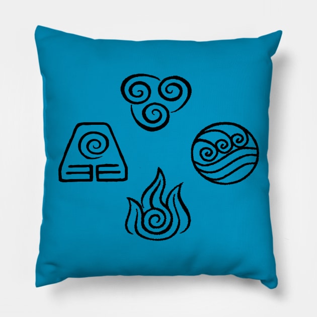 Avatar Elements Pillow by hmadland