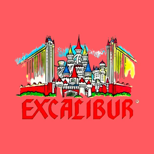 Excalibur Las Vegas Hotel Casino Retro Vintage by Ghost Of A Chance 