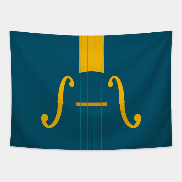 Strings in Golds and Teal Tapestry by NattyDesigns