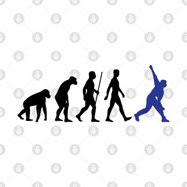 Cricket Evolution Bowler Batsman Player Fans by alltheprints