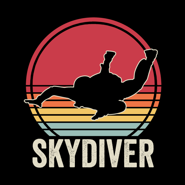 Skydiver Retro Funny Skydiving Vintage by Visual Vibes