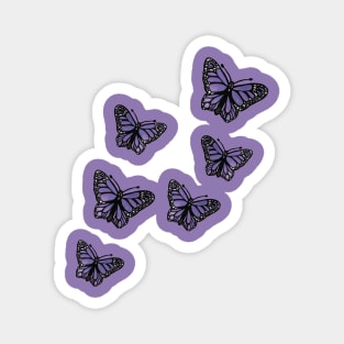 Purple Butterflies Magnet