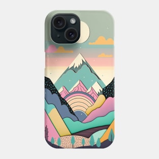 Pastel Mountain View Phone Case