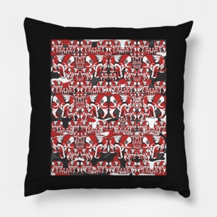 Elephante in Rosso Pillow