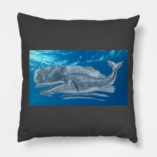 Cachalot by the Ocean Surface Pillow