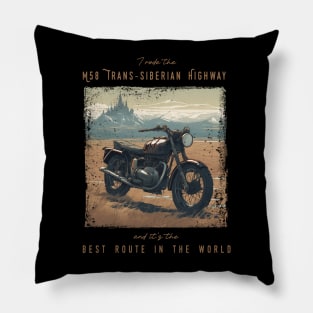 I rode the M58 Trans-Siberian Highway and it is the best motorcycle route in the world Pillow