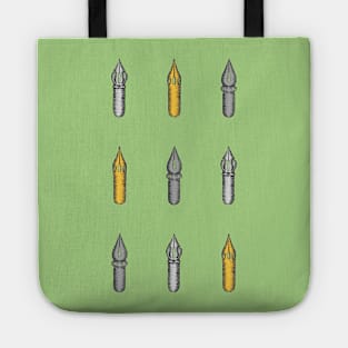 Nine Dip Pen Nibs (Green Palette) Tote