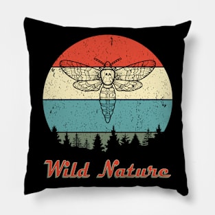 Wild Nature Moth Abstract Sunset Pillow