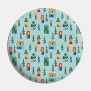 Christmas Pattern Seamless Retro Design Pin