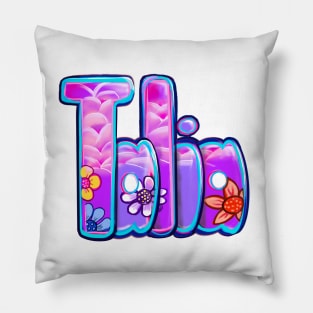 Female Girls First name Talia Pillow