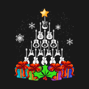 Funny Guitar Christmas Tree Decor Gift Xmas Men Women T-Shirt