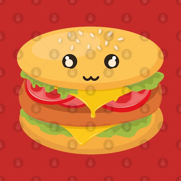 Kawaii burger doodle by Marzuqi che rose