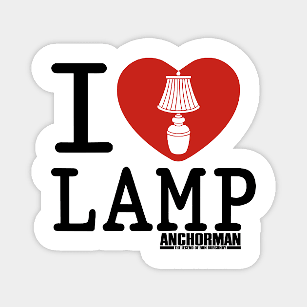 Anchorman I Heart Lamp Icon Magnet by Story At Dawn 