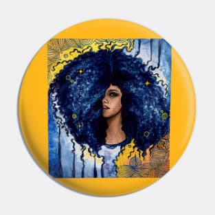 Blue curls Pin