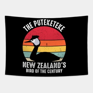 Funny Puteketeke New Zealand's Bird Of The Century Vintage Tapestry