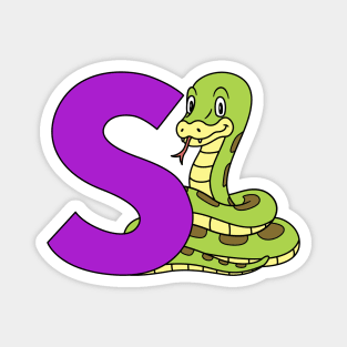 Letter S with Snake Magnet