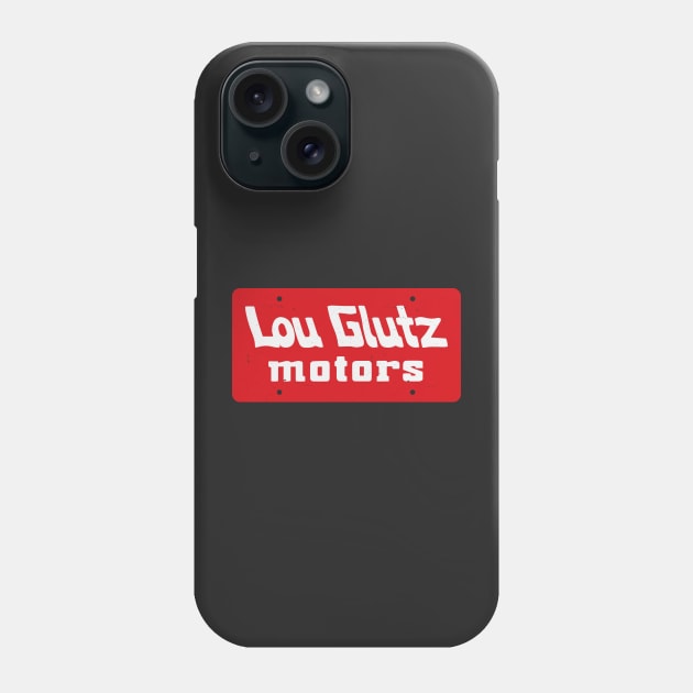 Lou Glutz Motors - Vacation vintage license plate logo Phone Case by BodinStreet