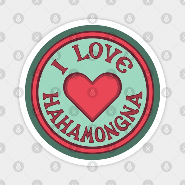 I Love Hahamongna Magnet by Spatium Natura