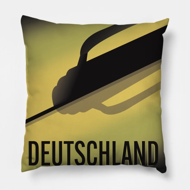 Deutschland Mit Dem Zug Pillow by nickemporium1