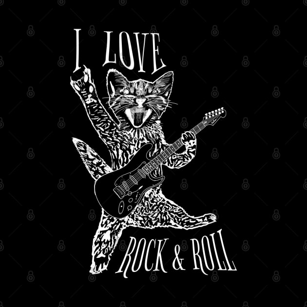 I love rock and roll and cats playing guitars you rock ASL by BrederWorks