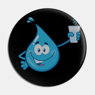 Water Droplets Pin