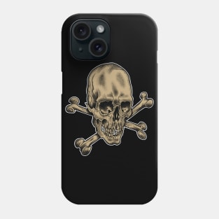 Skull and Crossbones Ochre Phone Case