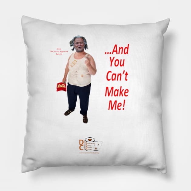 Steve 'The Greasy Aggrieved' Bannon Pillow by arTaylor