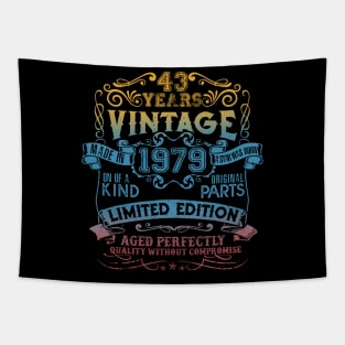 43 Years old Vintage 1979 Limited Edition 43rd Birthday Tapestry