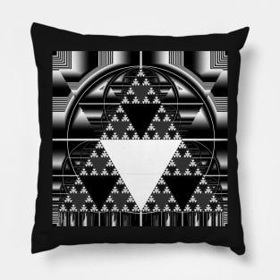 Monochrome, Sierpinski Triangle Pillow