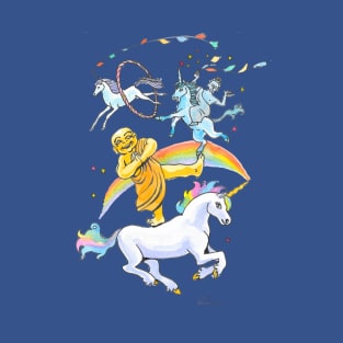 Buddhist Rainbow Unicorn Circus T-Shirt