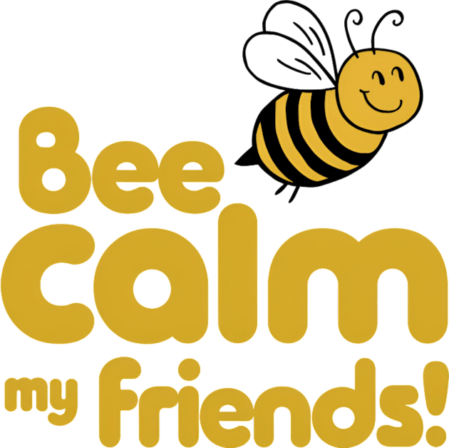 bee calm Kids T-Shirt by Deviant Shirts