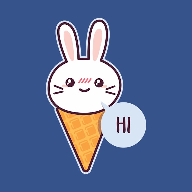 Kawaii - Rabbit Ice Cream Cone - Hi by rjzinger