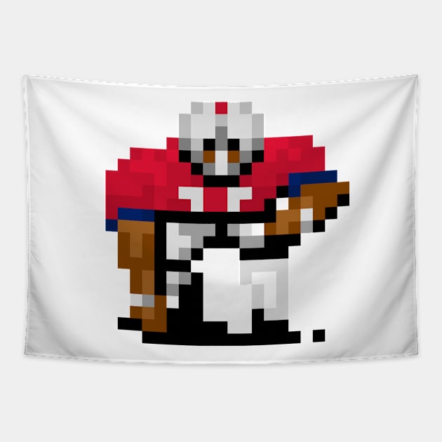 16-Bit Lineman - New England (Throwbacks) Tapestry by The Pixel League