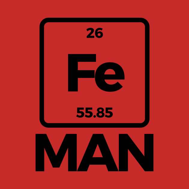 Funny Science Chemistry Element Fe Man T-shirt by RedYolk