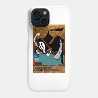 cuando despertó la muerte todavia estaba alli, woke up and the death still be ecopop dead skull with a smile art Phone Case