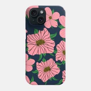 Hand drawn artistic cute flowers Phone Case