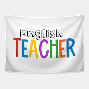 Rainbow English Teacher Tapestry