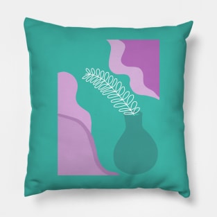 BOHEMIAN ABSTRACT MINIMALIST PINKY AND GREENERY Pillow