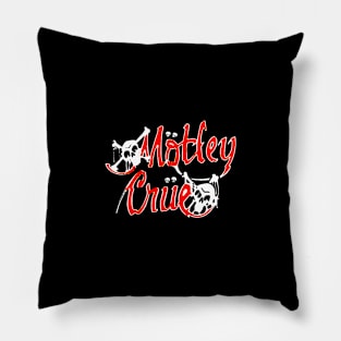 Motley Crue font and skull Pillow